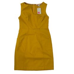 Boden Mustard fall Yellow Gold Sleeveless Dress Women Jumper US 6 UK 10   This Boden dress in a stunning mustard yellow color is perfect for any occas