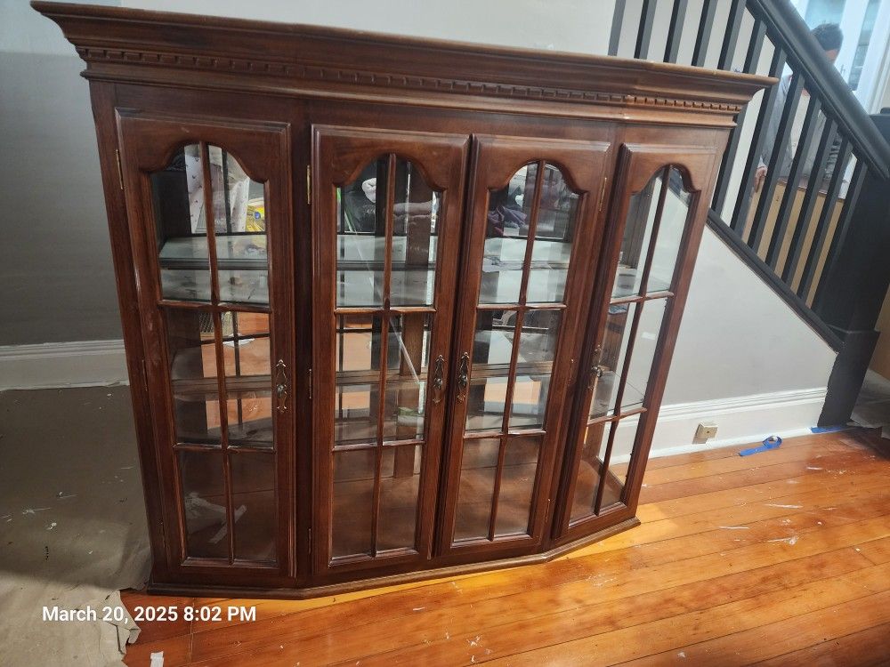 Vintage 2 Piece China Cabinet