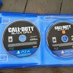 Call Of Dutty Black Ops 3 &4! Two Cds!!