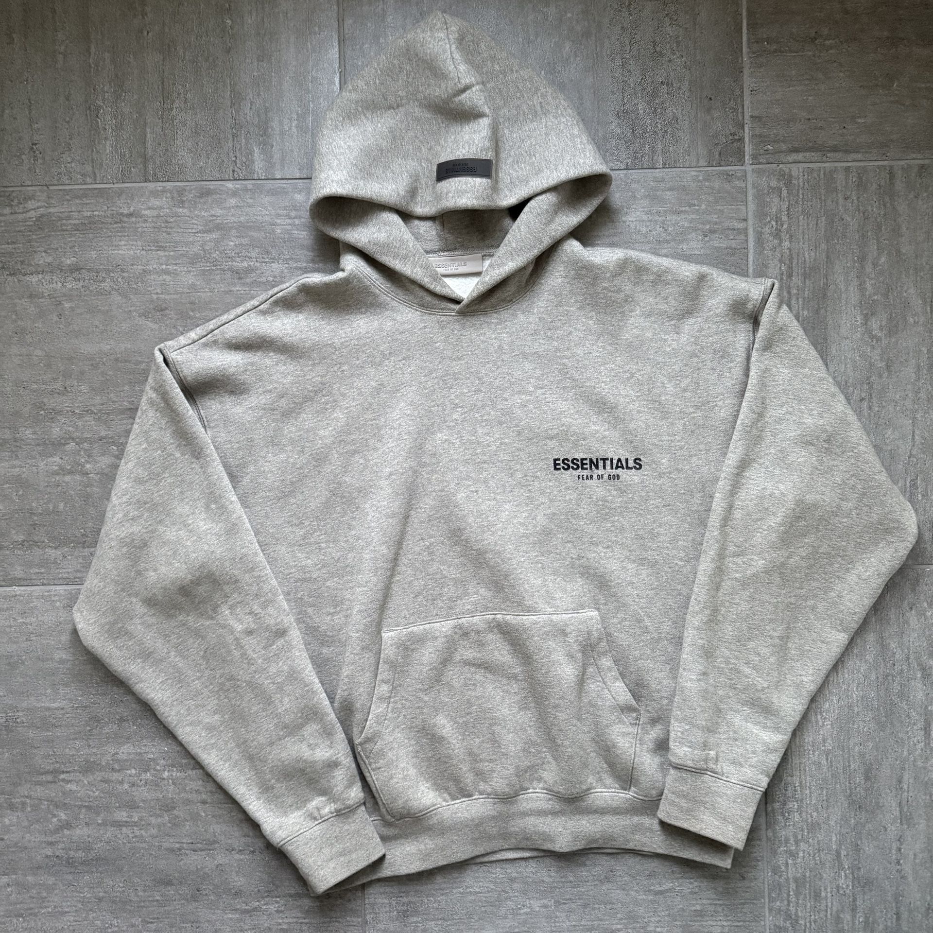Fear of God Essentials Hoodie – Grey (Size M) 