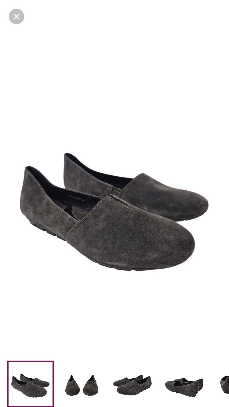 Born Flats Womens 9 Brown Suede Leather Slip On Shoes Casual 