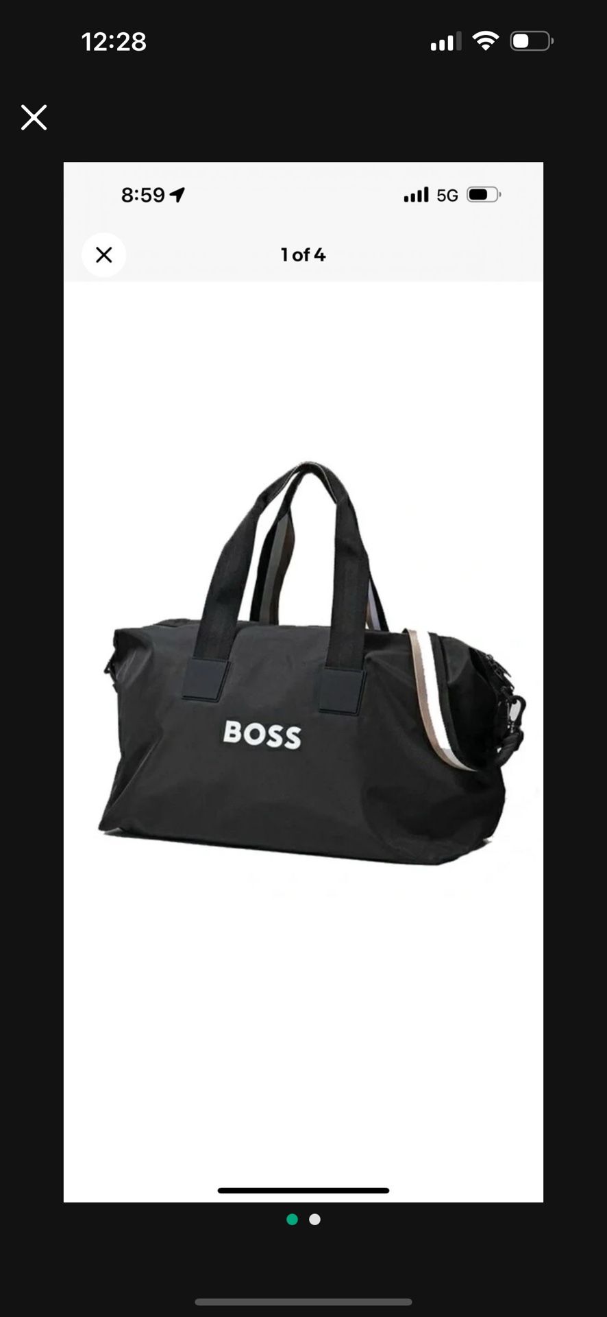 New— Men’s Boss Weekender, 22.8 L X 12.5 W LAST ONE -ORIGINAL