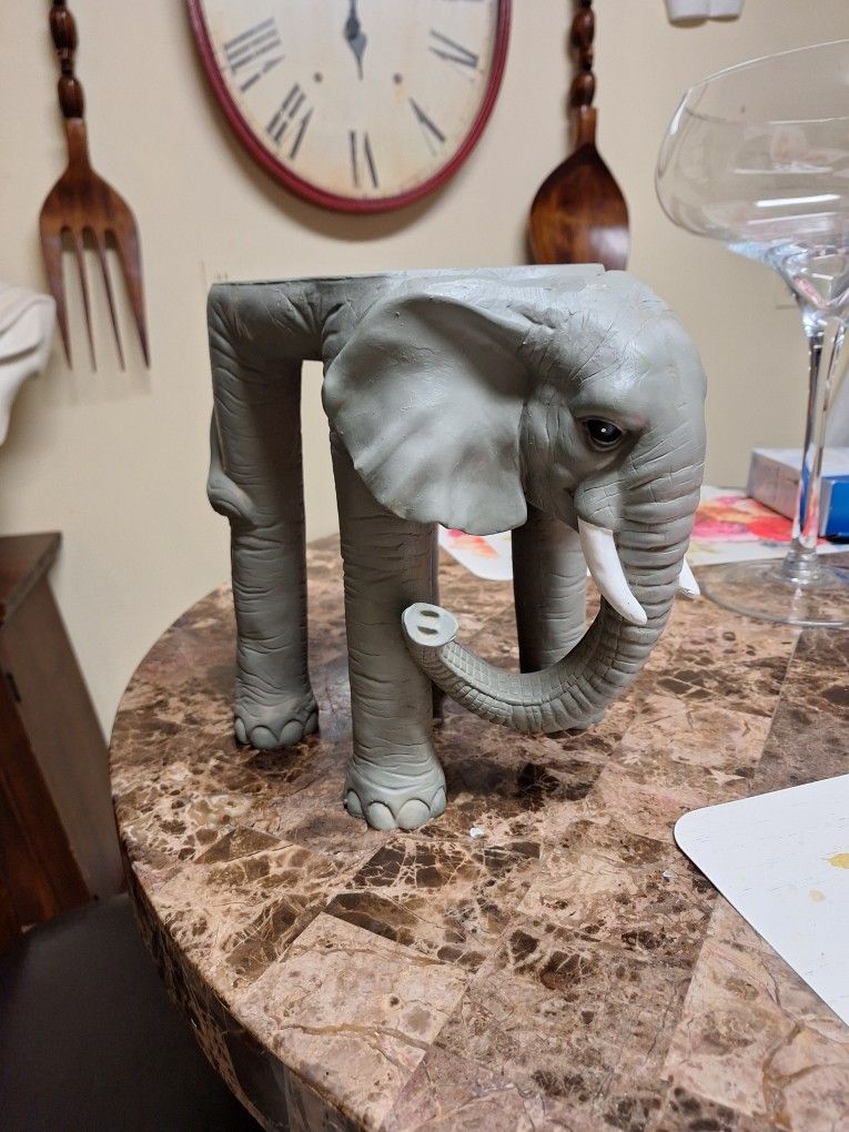 Heavy Vintage Elephant Plant Stand