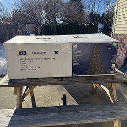 9ft Artificial Christmas Tree (Warm White Lights)