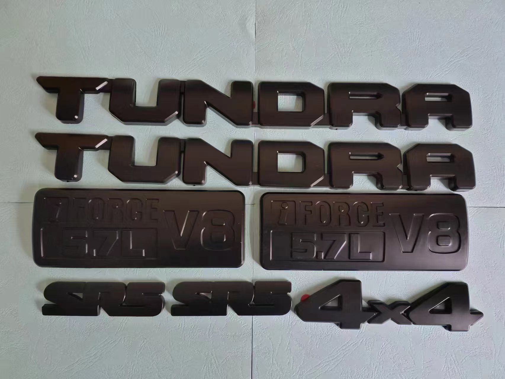 7PCS 3D BLACKOUT EMBLEMS OVERLAY KIT 2014-2021 for TUNDRA SR5 5.7L V8 iforce 4X4  TT SRS 7