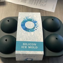 Large Ice Ball Maker For Whiskey, Round, 2.5" Oofles Sphere Shaped Silicone Mold