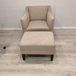 Crate & Barrel Margot Chair And Ottoman 