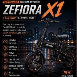 ⚡ ZEFIORA X1 Folding Electric Bike | 750W Peak Motor | Premium Urban & All-Terrain E-Bike 🔥 