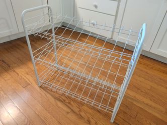 White Metal Wire Shoe Rack 3-Tier