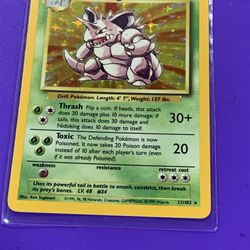Ungraded Nidoking #11 Pokémon Card Base Set