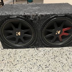 2 Kicker 15 Inch Comp Subwoofers 