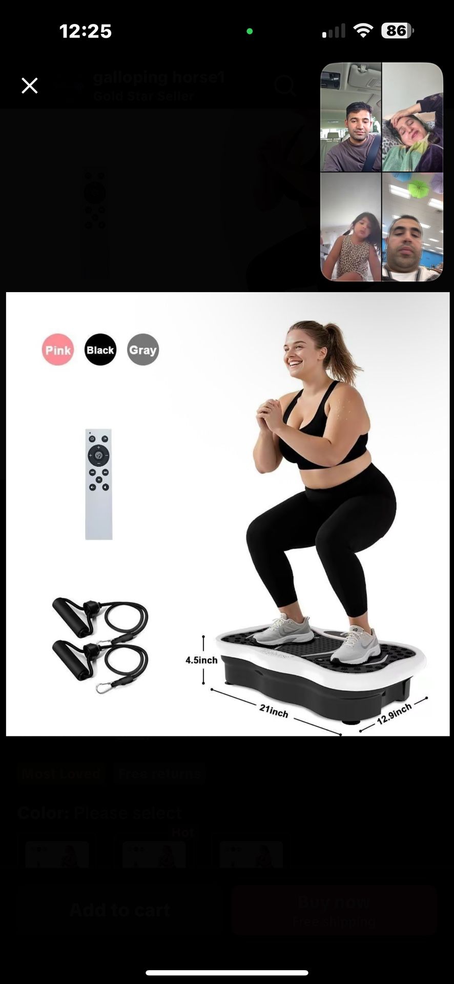 Horse High-Power Vibration Plate Exercise Machine Oscillating plate 300 Ibs Weight Capacity Bluetooth Remote Control 3-in-1 Indoor Home Gym Fitness Eq