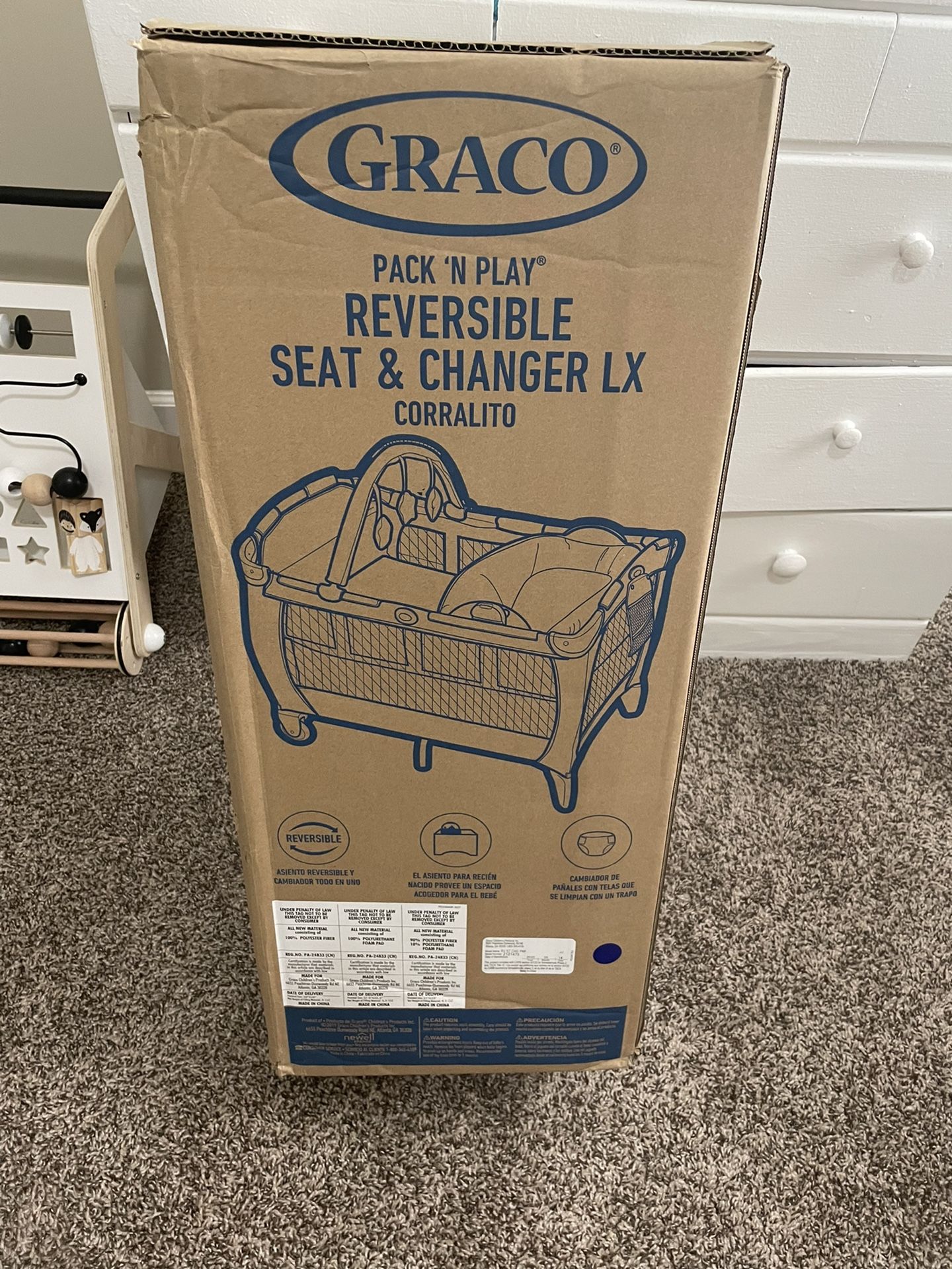 Brand New Gracias Reversible Seat and Changer LX