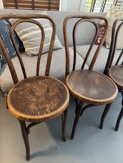 Antique bent wood cafe chairs