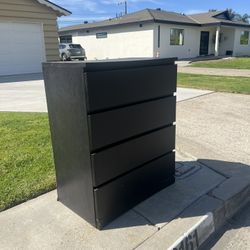 Black IKEA Dresser 4 Drawers 