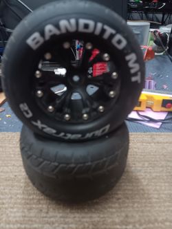 RC car tires only two available Duratrax bandito MT Tires