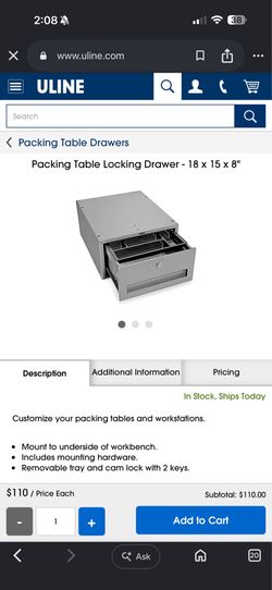 Lockable drawer with desk mount option