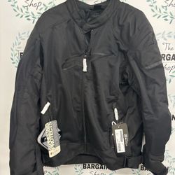 Superair Black Motorcycle Jacket XL