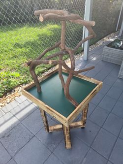 Natural tree playstand