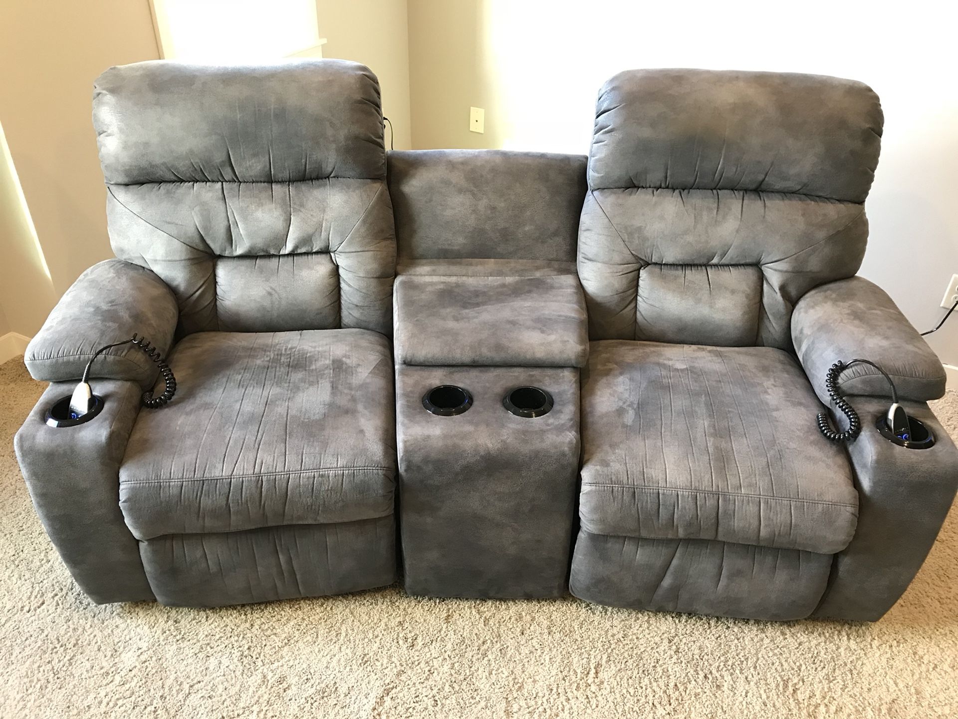 Lazy Boy electric powered loveseat recliners