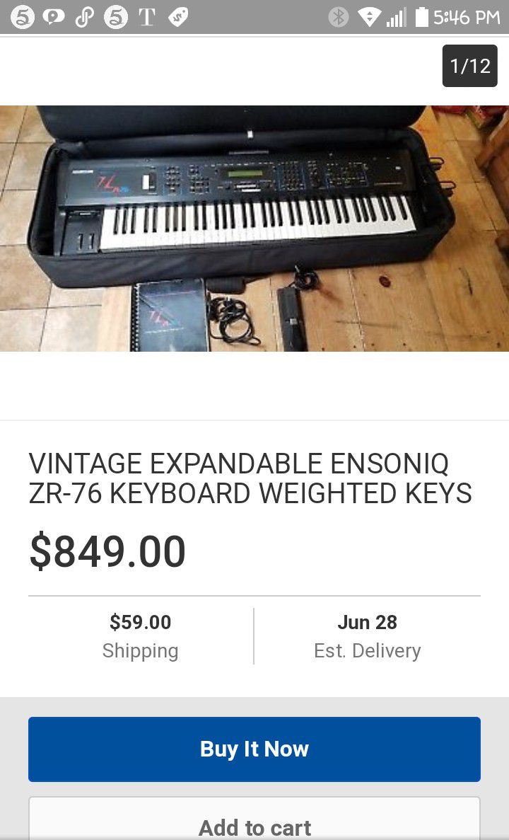 Ensoniq keyboard / music board ZR76 synthesizer
