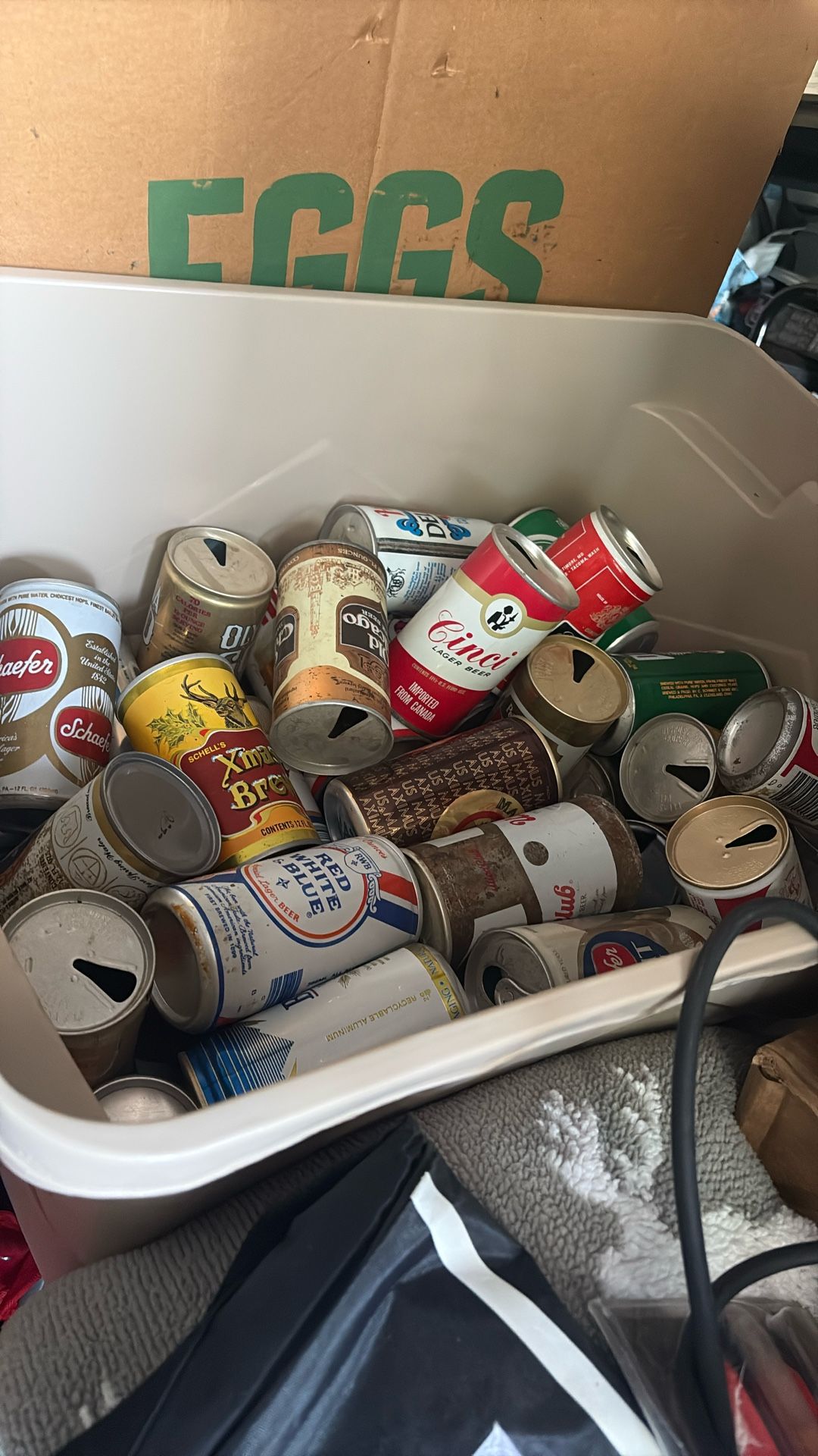 Empty Beer Cans 2 Totes Full 
