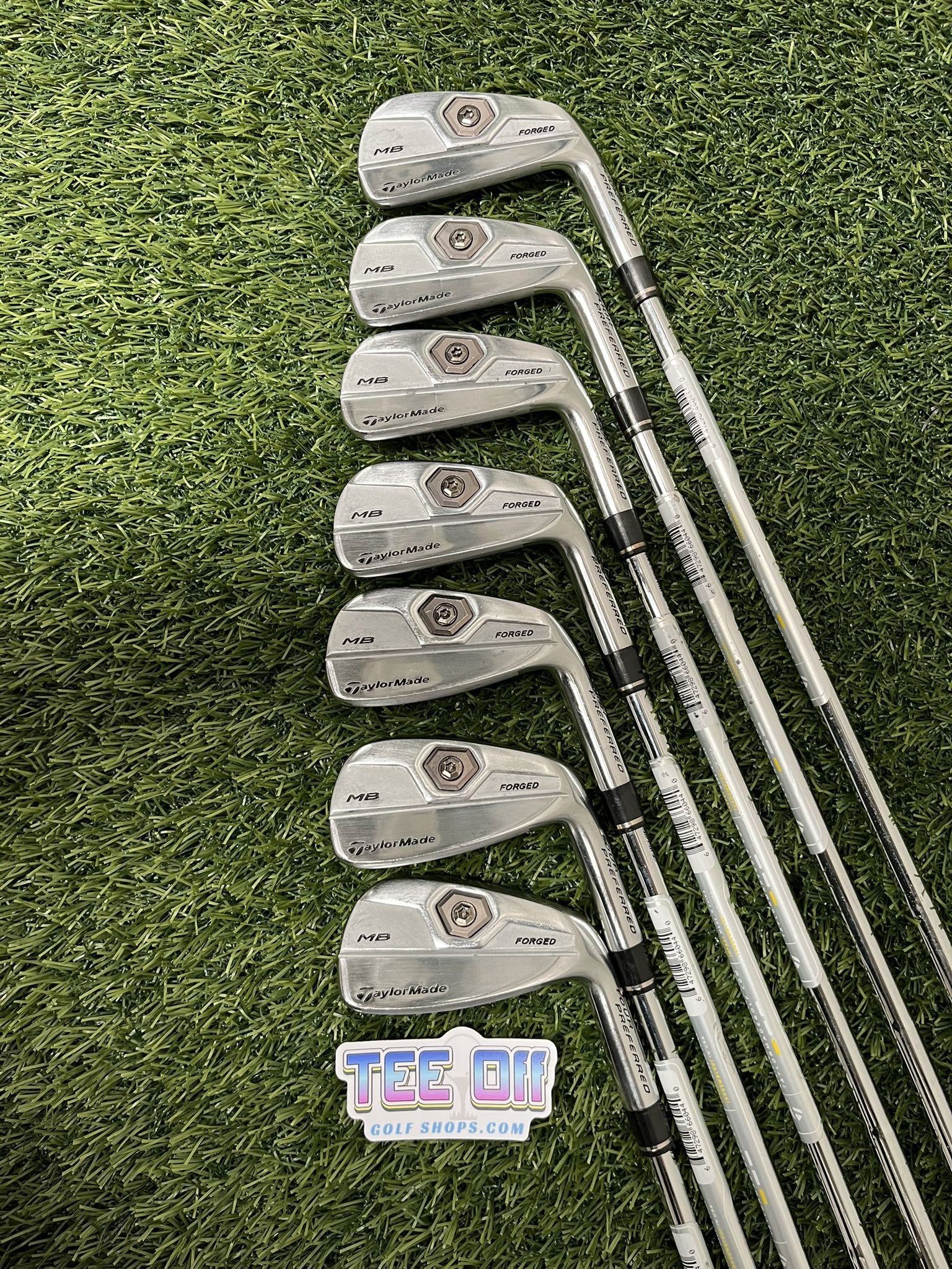 TaylorMade MB Forged Irons Set 4-PW True Temper Stiff Flex Original Grips RH