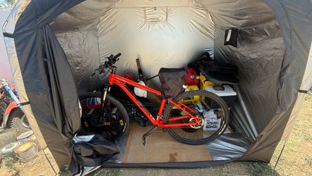 Bike and rack