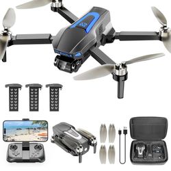 4K, Brushless Motor Drone for Kids Beginners, FPV Foldable RC Quadcopter with 3 Batteries, 45 Mins Long Flight Time, Beyond-Range Loss Alert
