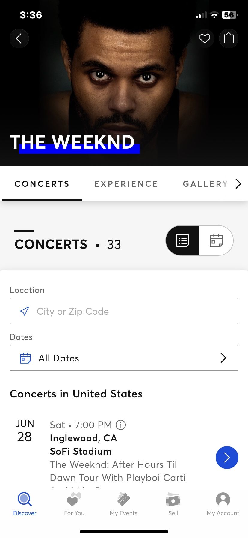 The Weeknd At Sofi 2 Tickets