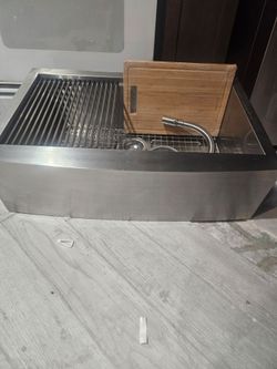 Farmhouse Stainless Steel Workstation Kitchen Sink