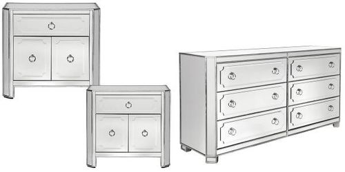 Z Gallerie Simplicity 6 Drawer Mirrored Dresser 2 Nightstands Set For In Las Vegas Nv Offerup Z Gallerie Simplicity 6 Drawer Mirrored, Z Gallerie Mirrored Dresser