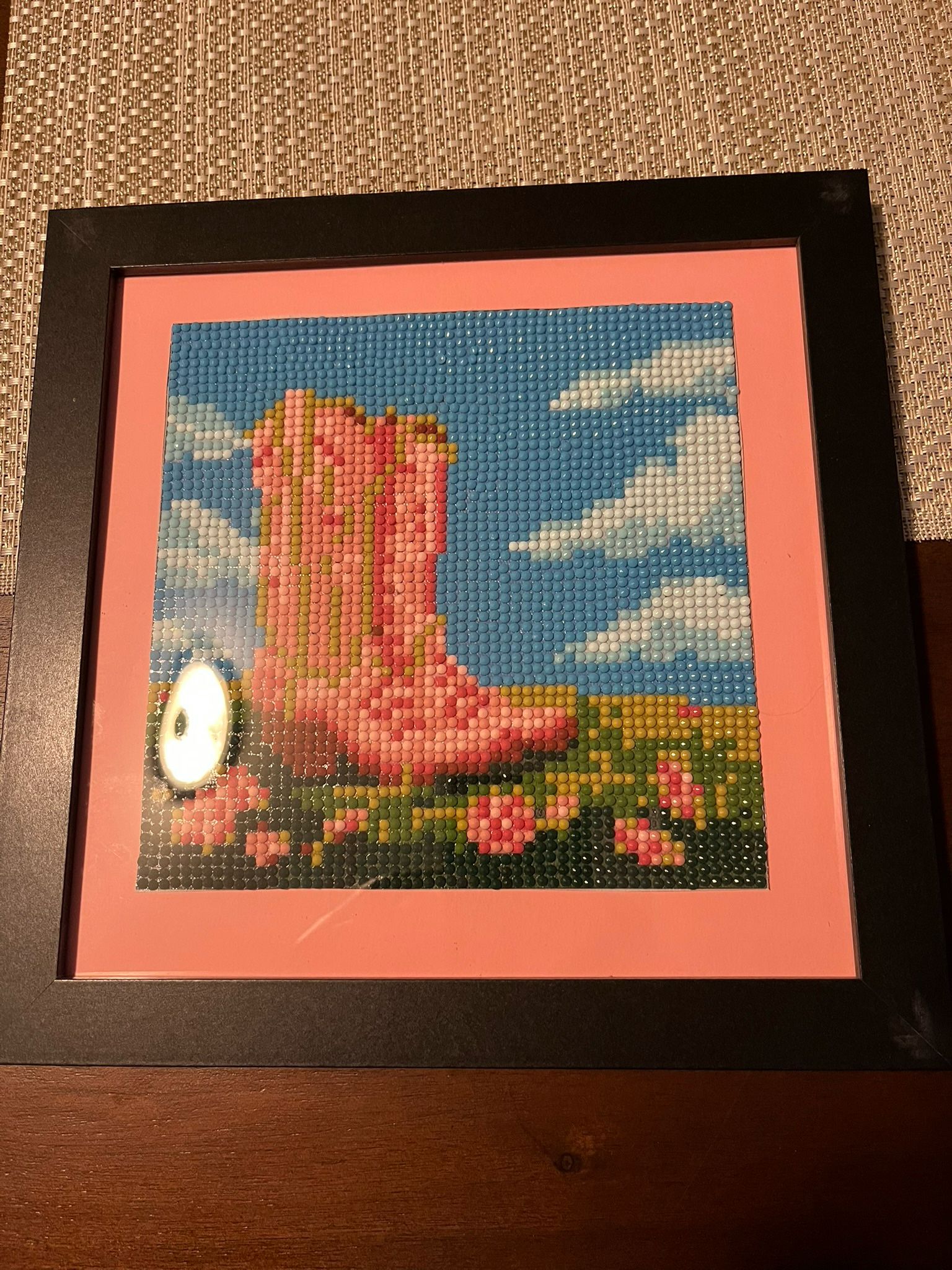 Diamond Art Pink Cowboy Boots