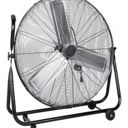 30-Inch Floor Fan with Roll Booster - Industrial-Grade Airflow, 360 Degree Adjustable Tilt, and Portable Design for Rapid Cooling and Flexible Air Cir
