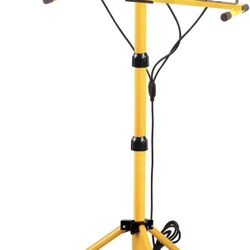 NEW! 21000 Lumen LED Work Lights with Stand, 3 Adjustable Head Work Light- Yellow