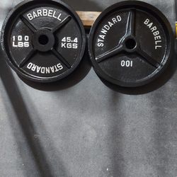 I have a pair of 100 pound olympic weight plates for sale! 