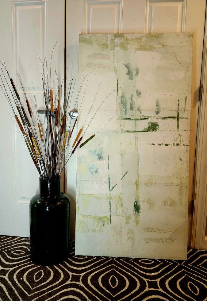 Large Picture & Matching Vase