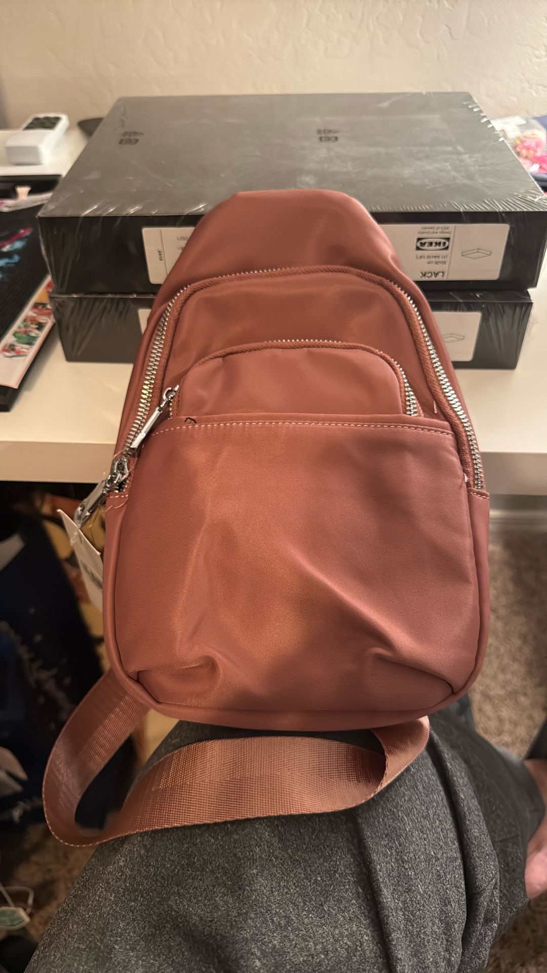 Dusty Rose Crossbody Bag