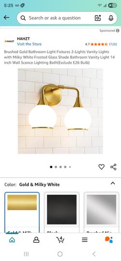 New Gold Bathroom Vanity Light 14 inch