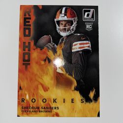 Shedeur Sanders “Red hot Rookies” RC #RHR-SDS | 2025 Panini Donruss 