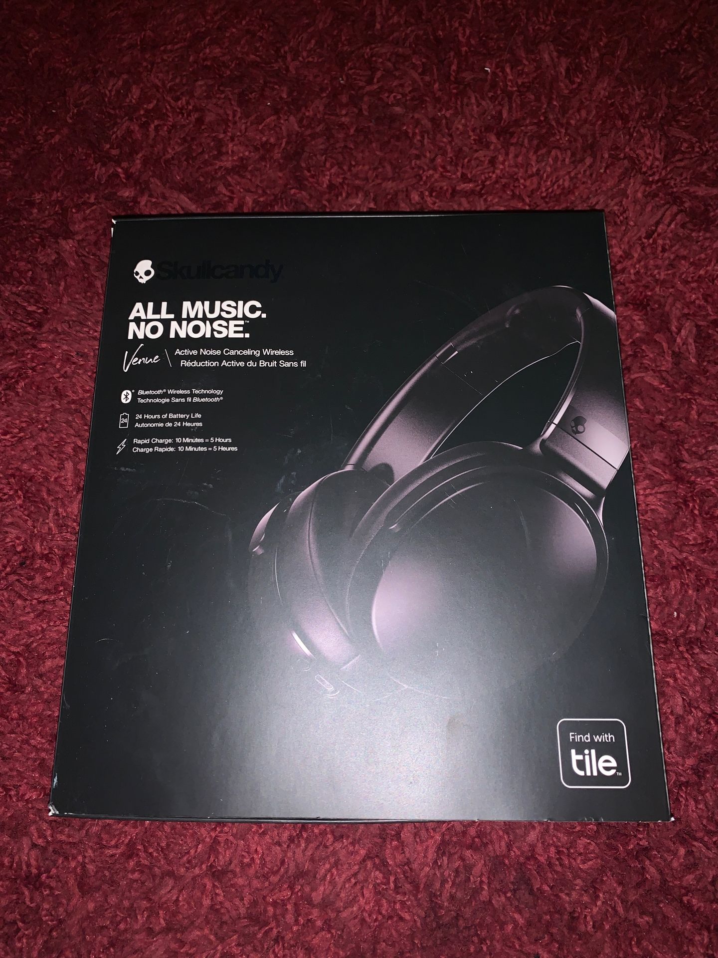 Skullcandy - Venue Wireless Noise Cancelling Over-the-Ear Headphones - Black