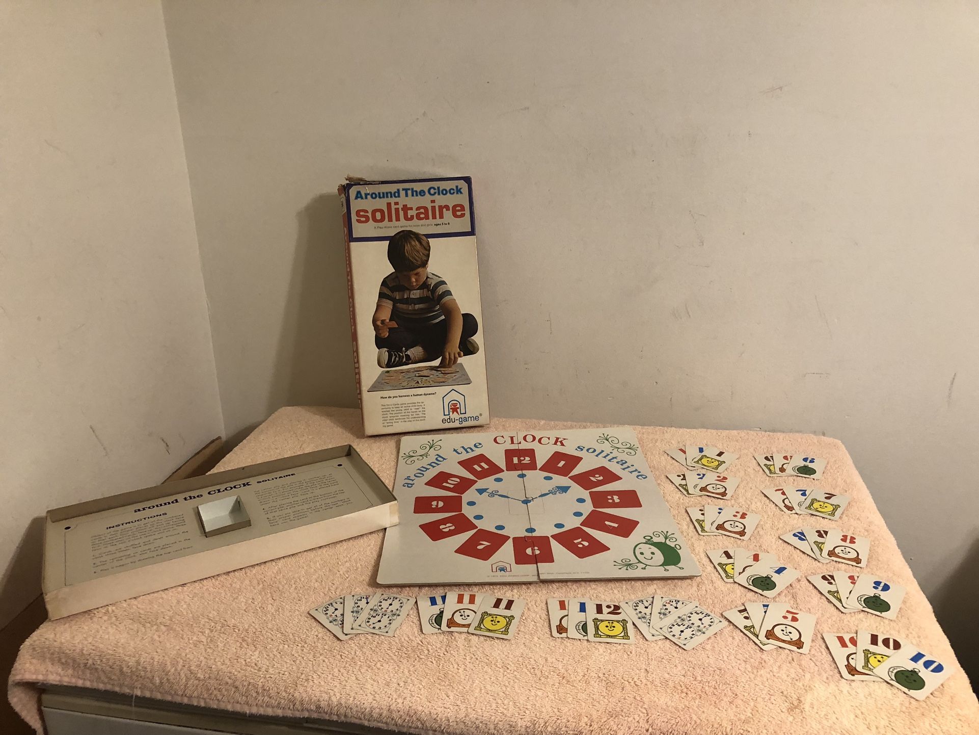 Vintage 1970 Edu-Cards Around The Clock Solitaire Game Complete