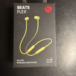 Beats Flex Wireless Earbuds - Apple W1 Headphone Chip, Magnetic Earphones, Class 1 Bluetooth, 12 Hours of Listening Time, Built-in Microphone - Yuzu Y