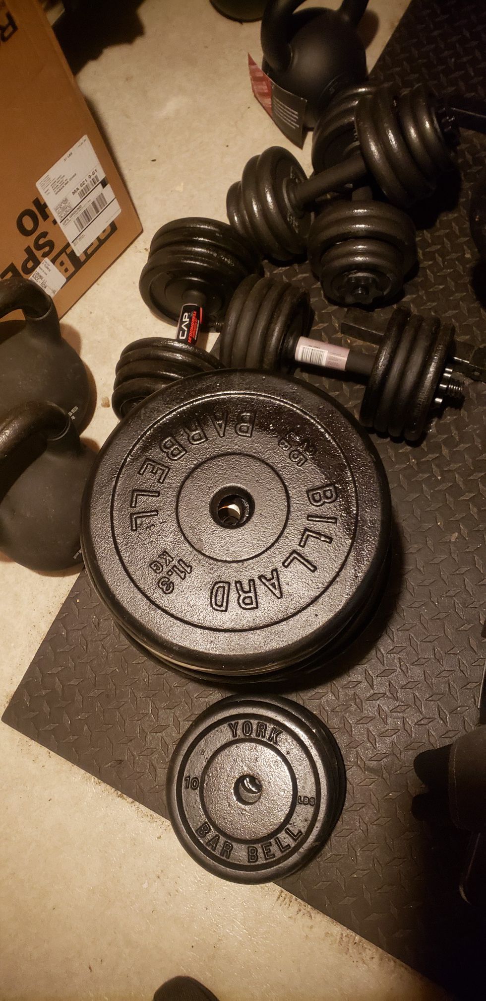 1" weight and barbells