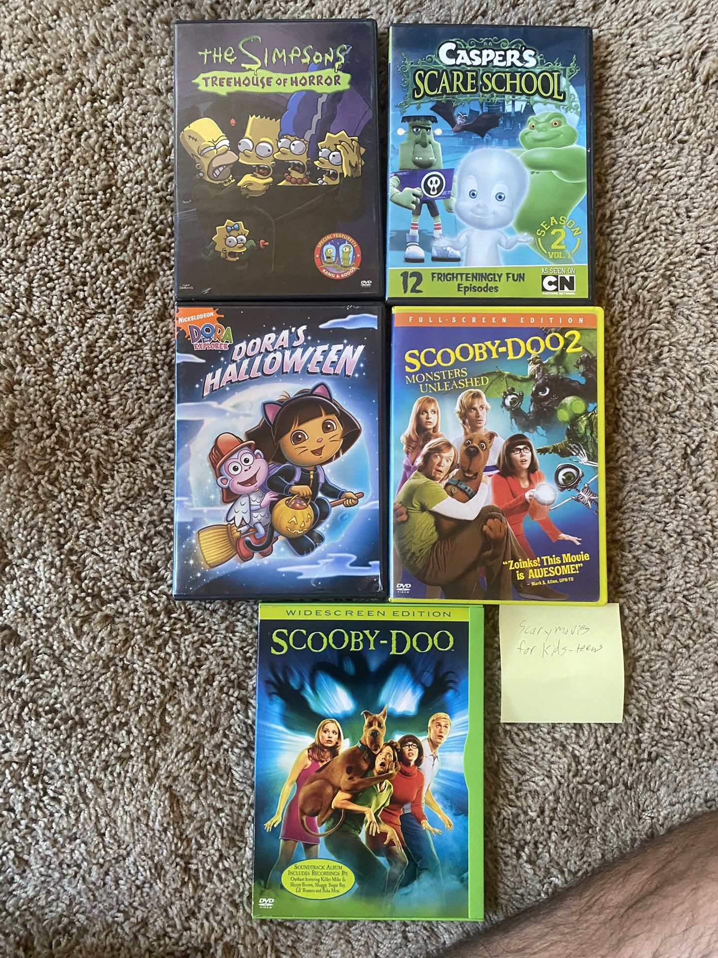 5 pack scary movies Halloween for kids, teens for dvd