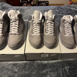 Jordan 5 Wolf Grey Sz 11M & 9M