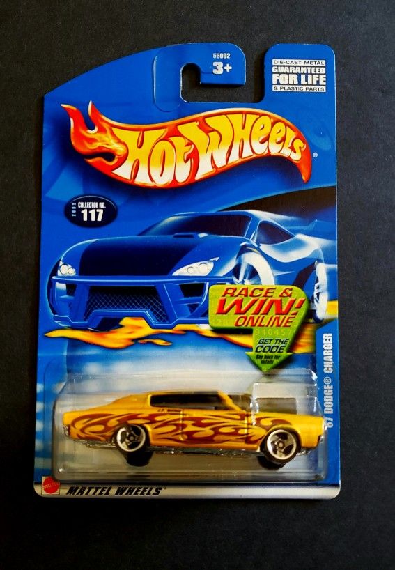 Hot Wheels-'67 Dodge Charger-Vintage 2001-New!