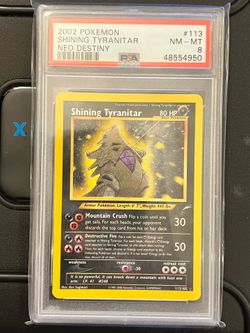 2002 POKEMON SHINING TYRANITAR NEO DESTINY PSA 8