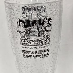 Dick's Last Resort Excalibur Las Vegas Bubble Acrylic Pilsner Tall Boy Set Of 2