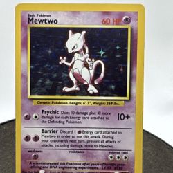 1999 Mewtwo Pokemon Card 10/102 Holo Rare 